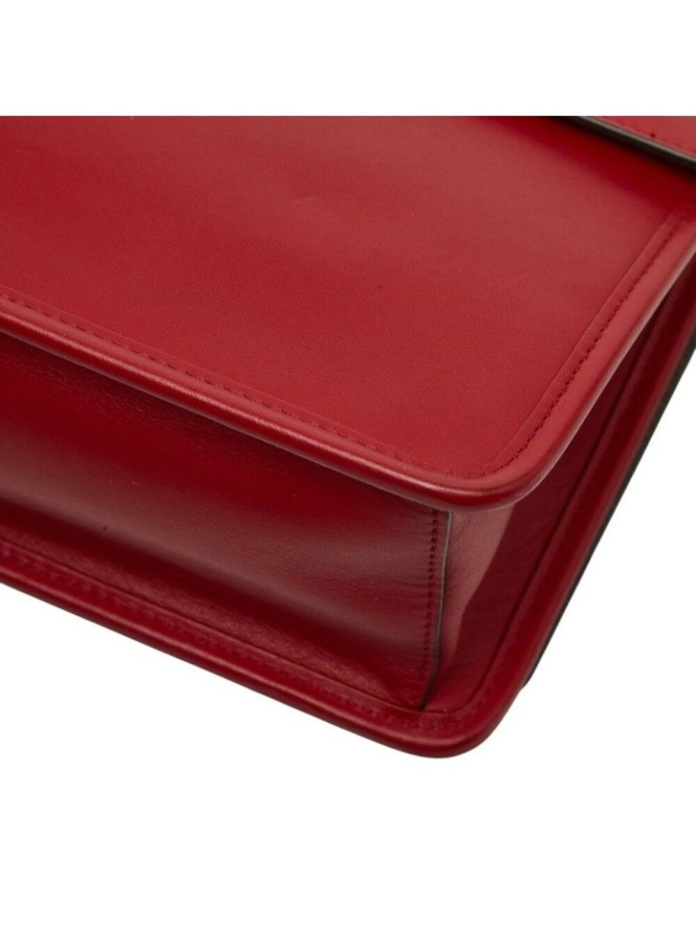 Fendi Mini Canai Chain Shoulder Bag Red Leather - Picture 6 of 10